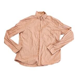 Express Men's Size Medium Pink Long Sleeve Button Up Shirt *flaw*